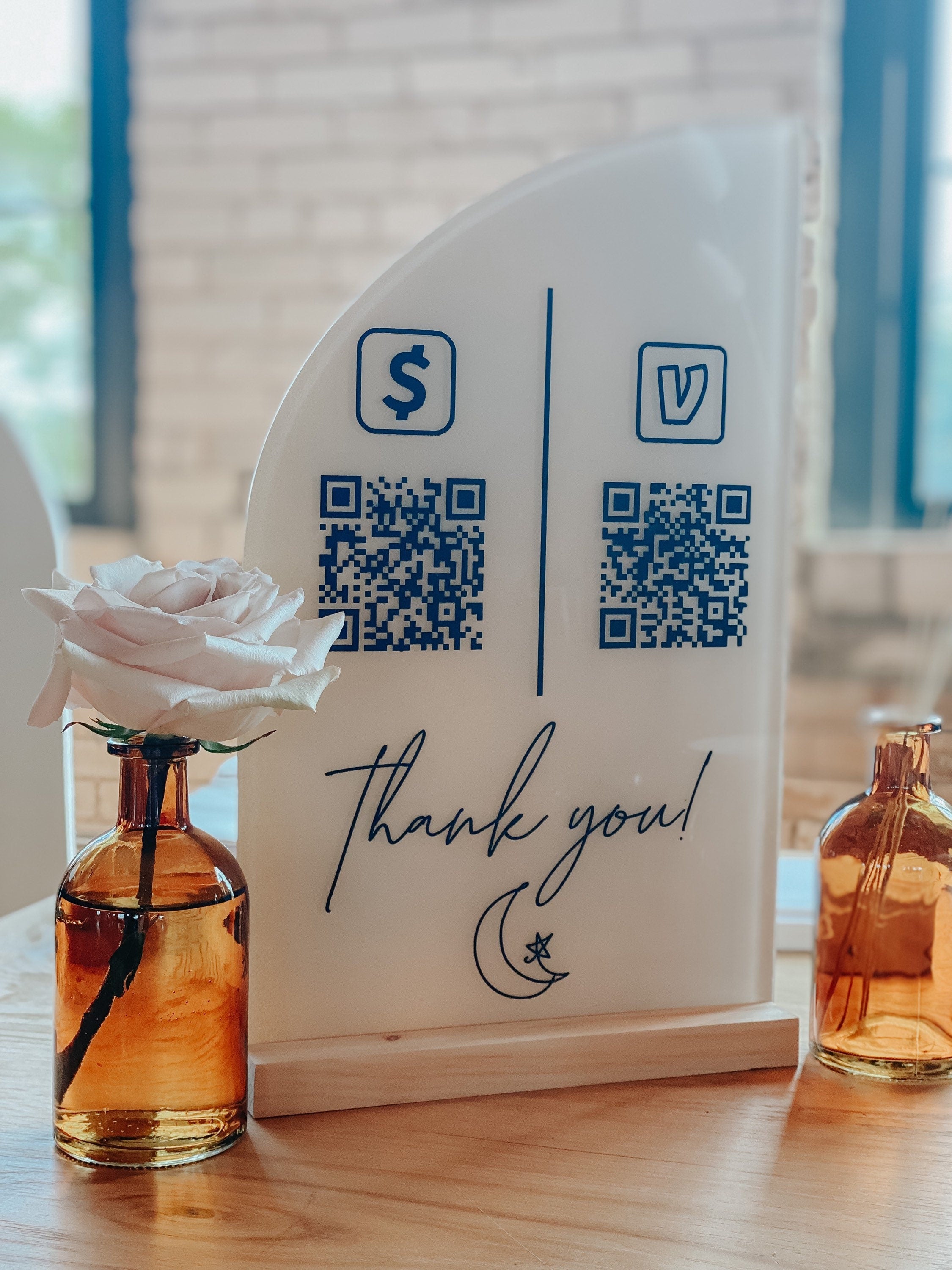 QR code Sign | Acrylic Business Sign | Logo Sign | Acrylic Logo | QR Code | Business payment sign | Payment Sign | QR | Modern Payment Sign