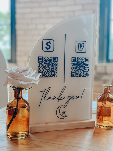 QR code Sign | Acrylic Business Sign | Logo Sign | Acrylic Logo | QR Code | Business payment sign | Payment Sign | QR | Modern Payment Sign