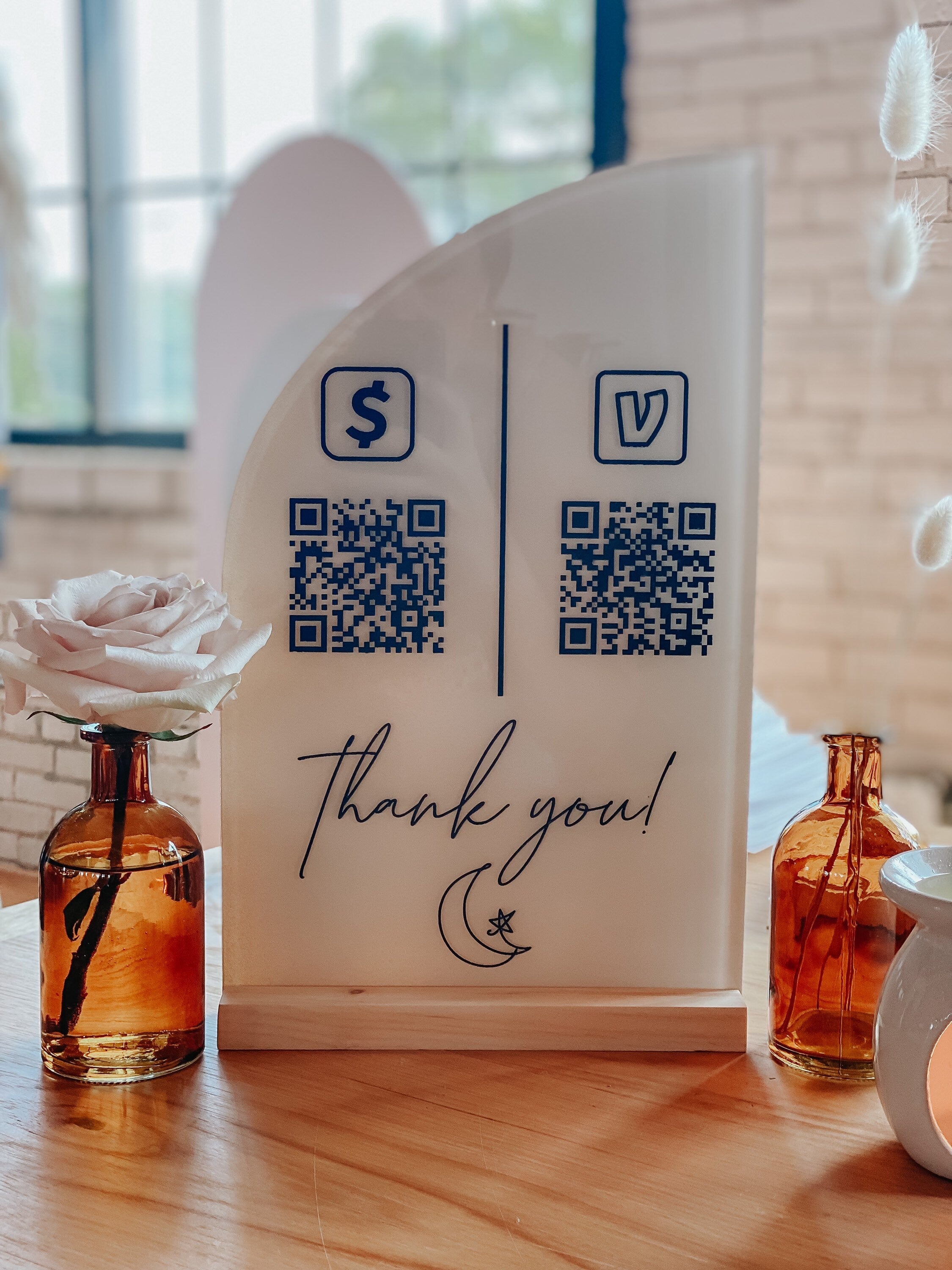 QR code Sign | Acrylic Business Sign | Logo Sign | Acrylic Logo | QR Code | Business payment sign | Payment Sign | QR | Modern Payment Sign