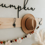 Fall Garland | Leaf Garland | Garland | Felt Ball Garland | Felt Garland | Wood Garland | Fall Decor | Mantle Decor | Kids Fall Decor |