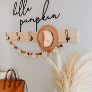 Fall Garland | Leaf Garland | Garland | Felt Ball Garland | Felt Garland | Wood Garland | Fall Decor | Mantle Decor | Kids Fall Decor |