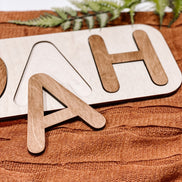 Modern Wooden Name Puzzle | Wooden Name Puzzle | Custom Name Puzzle | Montessori Toy | Montessori Home | Christmas Gifts | Birthday Gifts |