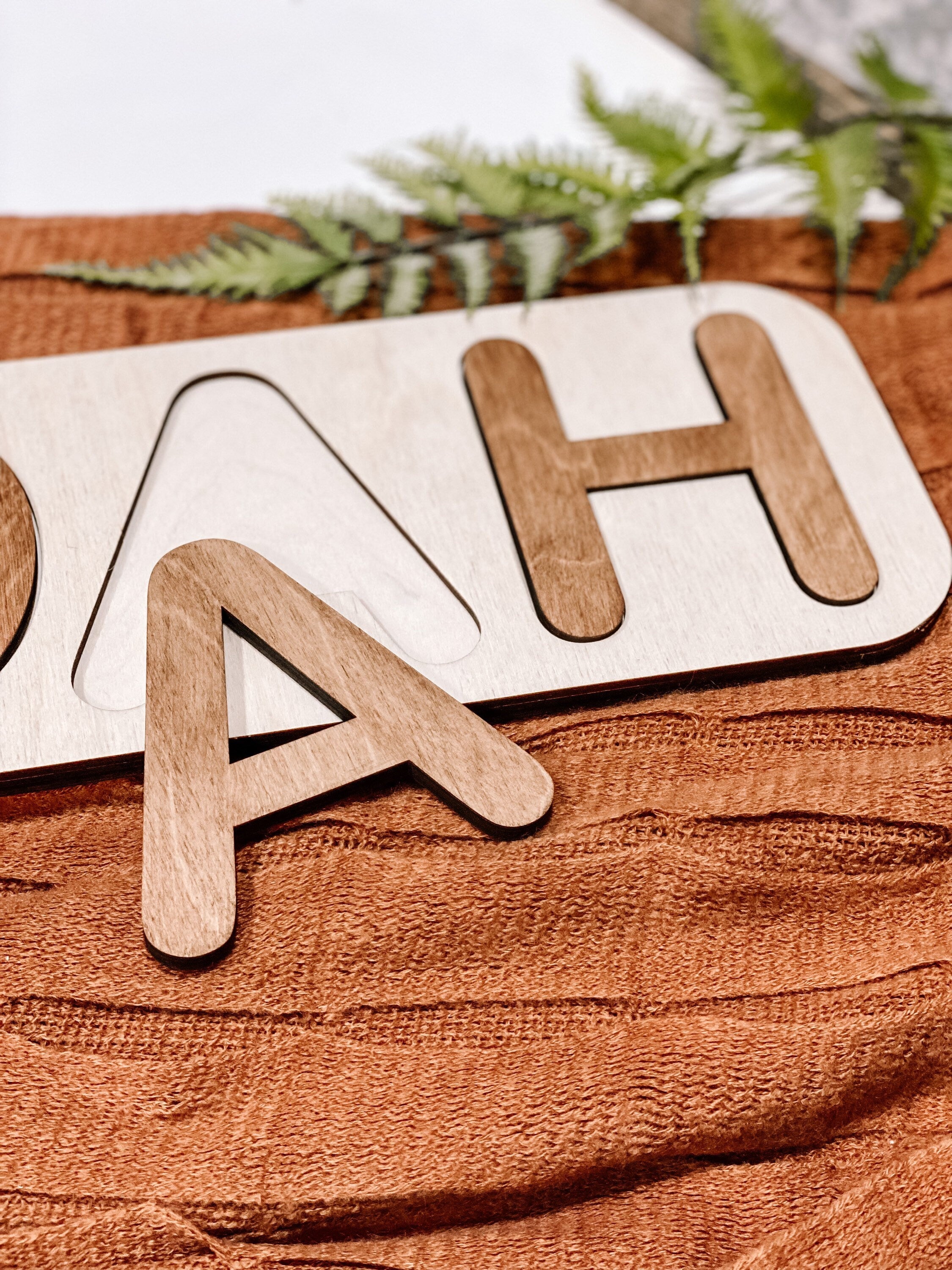 Modern Wooden Name Puzzle | Wooden Name Puzzle | Custom Name Puzzle | Montessori Toy | Montessori Home | Christmas Gifts | Birthday Gifts |