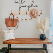 Fall Garland | Leaf Garland | Garland | Felt Ball Garland | Felt Garland | Wood Garland | Fall Decor | Mantle Decor | Kids Fall Decor |