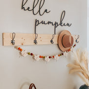 Fall Garland | Leaf Garland | Garland | Felt Ball Garland | Felt Garland | Wood Garland | Fall Decor | Mantle Decor | Kids Fall Decor |