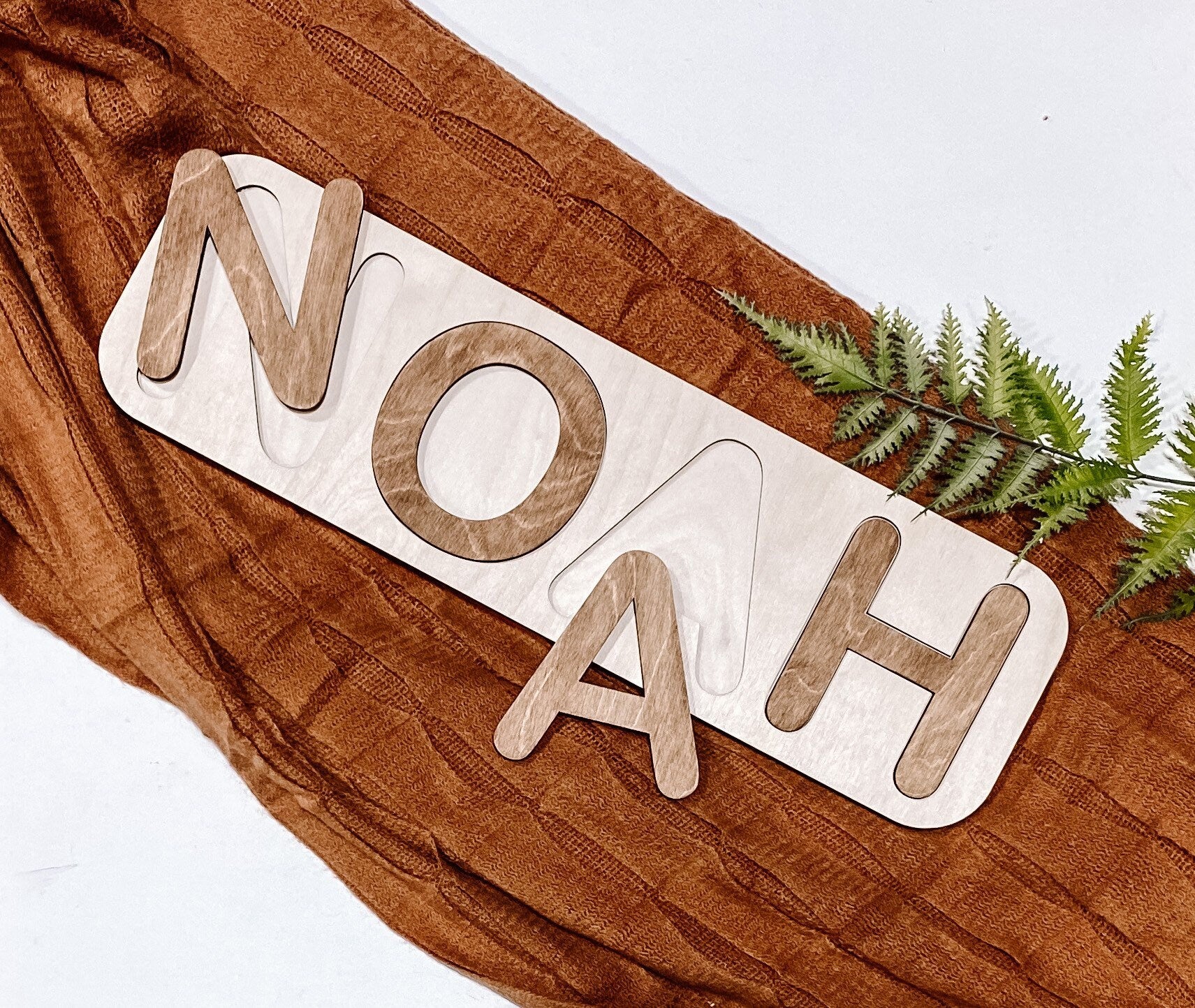 Modern Wooden Name Puzzle | Wooden Name Puzzle | Custom Name Puzzle | Montessori Toy | Montessori Home | Christmas Gifts | Birthday Gifts |