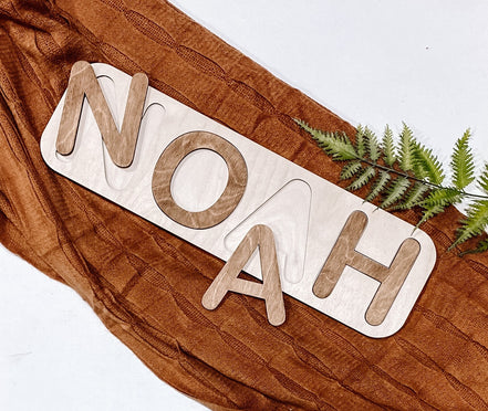 Modern Wooden Name Puzzle | Wooden Name Puzzle | Custom Name Puzzle | Montessori Toy | Montessori Home | Christmas Gifts | Birthday Gifts |