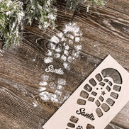 Santa Boot Print Stencils  Magical Christmas Eve Footprints Template | Reusable Wooden Santa Footprint Stencil
