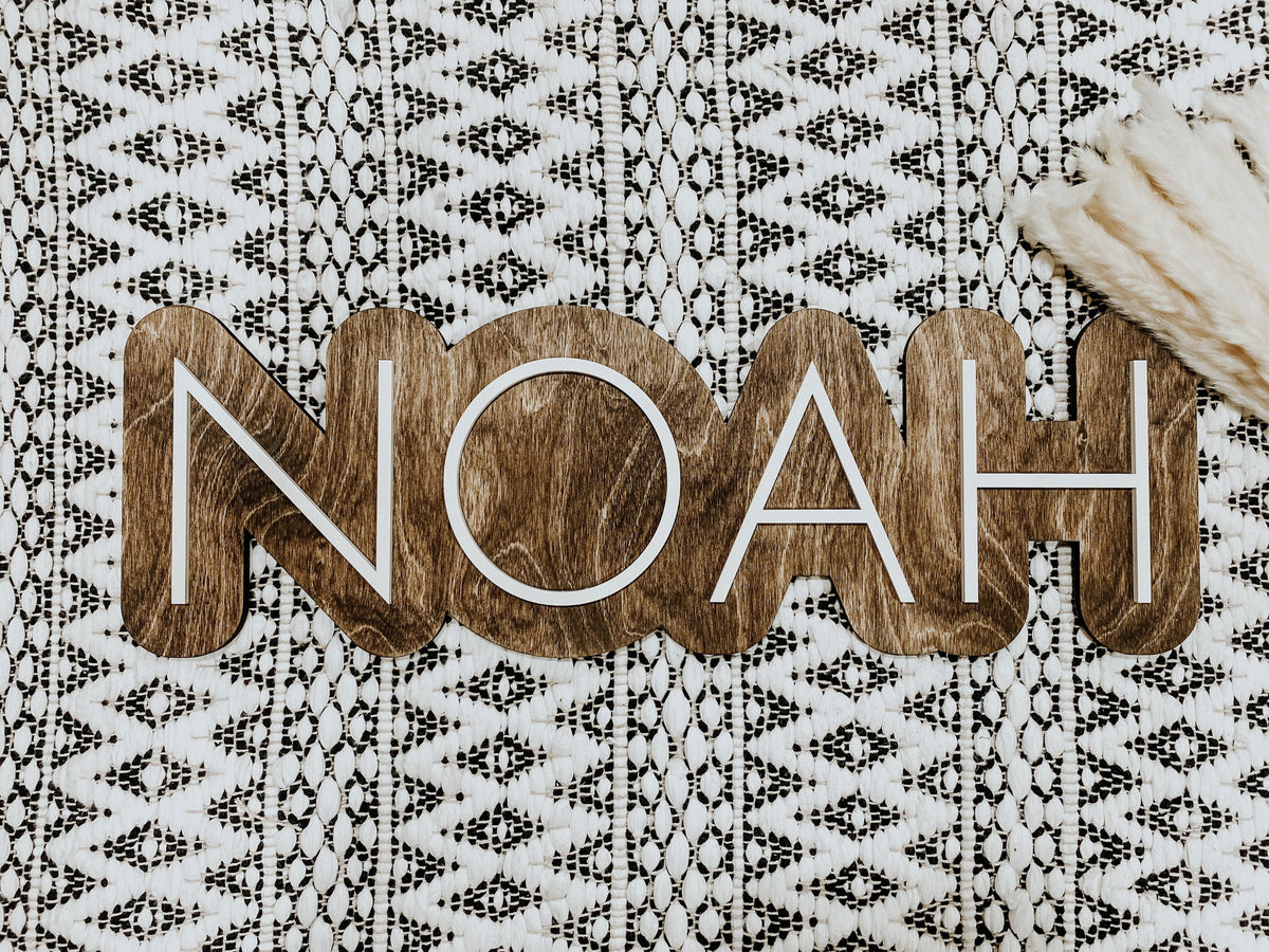 Name sign | Nursery Sign | wood name Sign | retro | boho Name Sign | Trendy Nursery Sign | 3D Sign | Wood Name Sign | Boho Nursery | Boho
