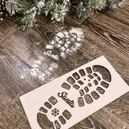 Santa Boot Print Stencils  Magical Christmas Eve Footprints Template | Reusable Wooden Santa Footprint Stencil