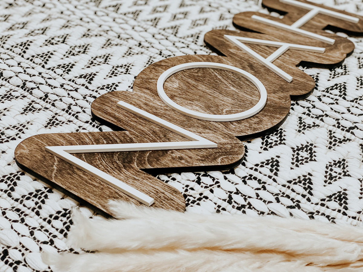 Name sign | Nursery Sign | wood name Sign | retro | boho Name Sign | Trendy Nursery Sign | 3D Sign | Wood Name Sign | Boho Nursery | Boho