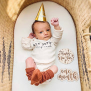 First Holiday Milestones | Milestone Discs | Wooden Milestone Markers | Baby Photo Props | Baby Shower Gifts | Baby's Firsts Milestone Set