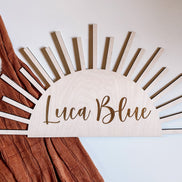 Boho Sun Nursery Name Sign | Kids Name Sign | Baby Name Sign | Sun Nursery Decor | Accent Wall | Nursery Art | Kids Room Decor | Boho Decor