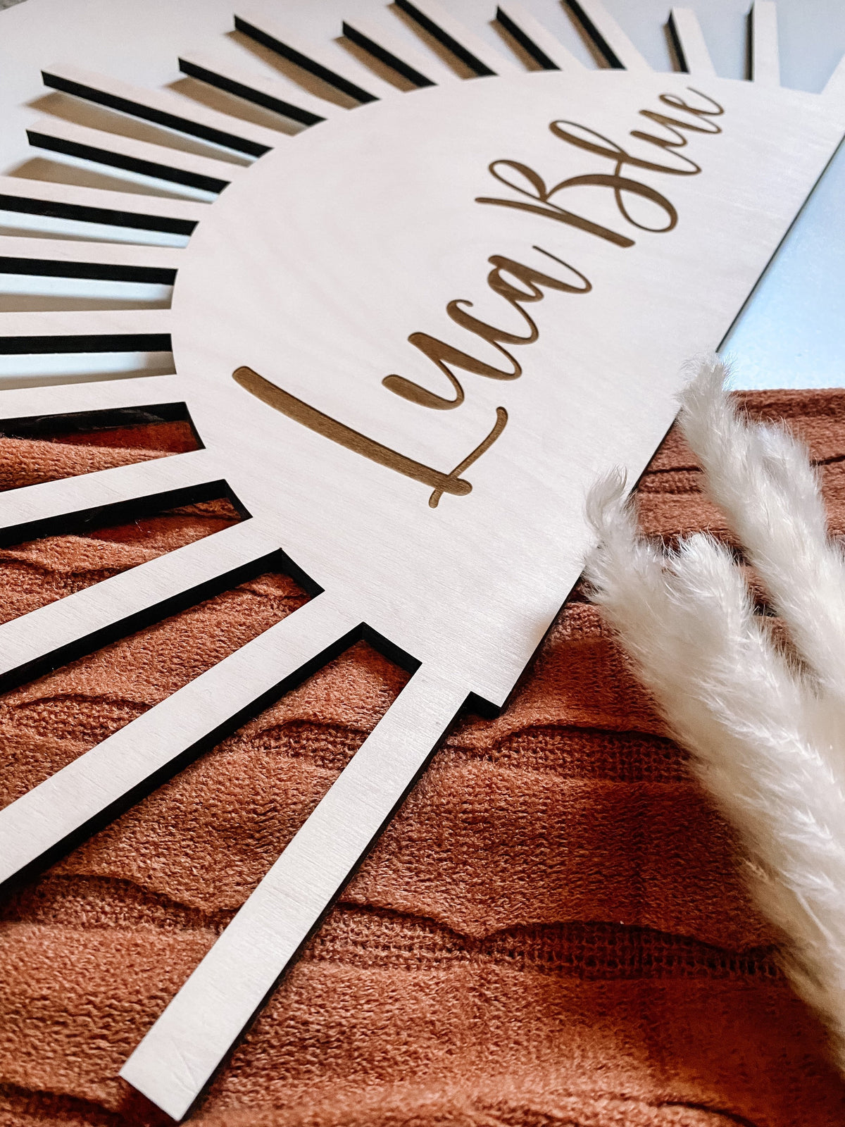 Boho Sun Nursery Name Sign | Kids Name Sign | Baby Name Sign | Sun Nursery Decor | Accent Wall | Nursery Art | Kids Room Decor | Boho Decor