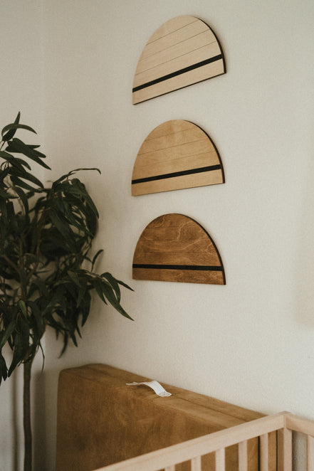 Wood Boho Decor | Boho Signs | Nursery Decor | Boho Wall Decor | Mosaic Wood Sign | Statement Signs | Half Circle | Boys Decor | Girls Decor
