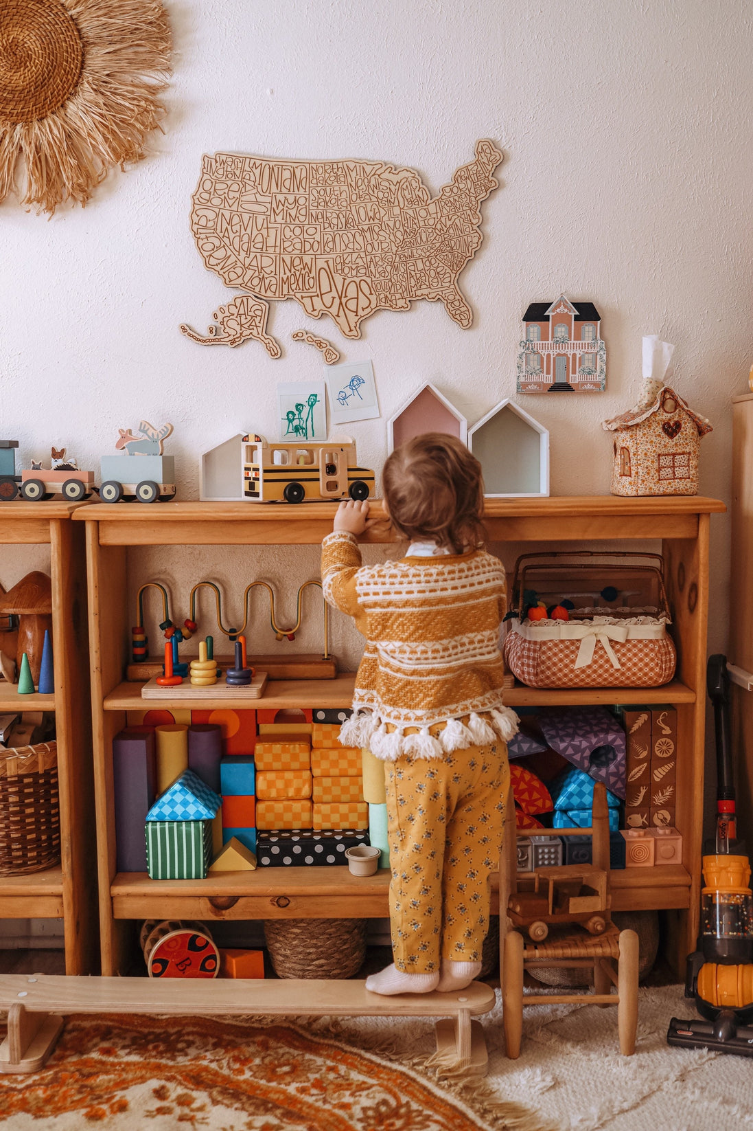 USA Wooden Map | Wood Map | Playroom Map | Travel Map | United States Map | 3D Map | Travel | Kids Decor | Playroom Decor | Travel | Boho
