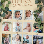 First Birthday Decor | First Birthday Photo Display | Baby Monthly Photos | Photo Prop | Birthday Decor | First Birthday | Boho Birthday |