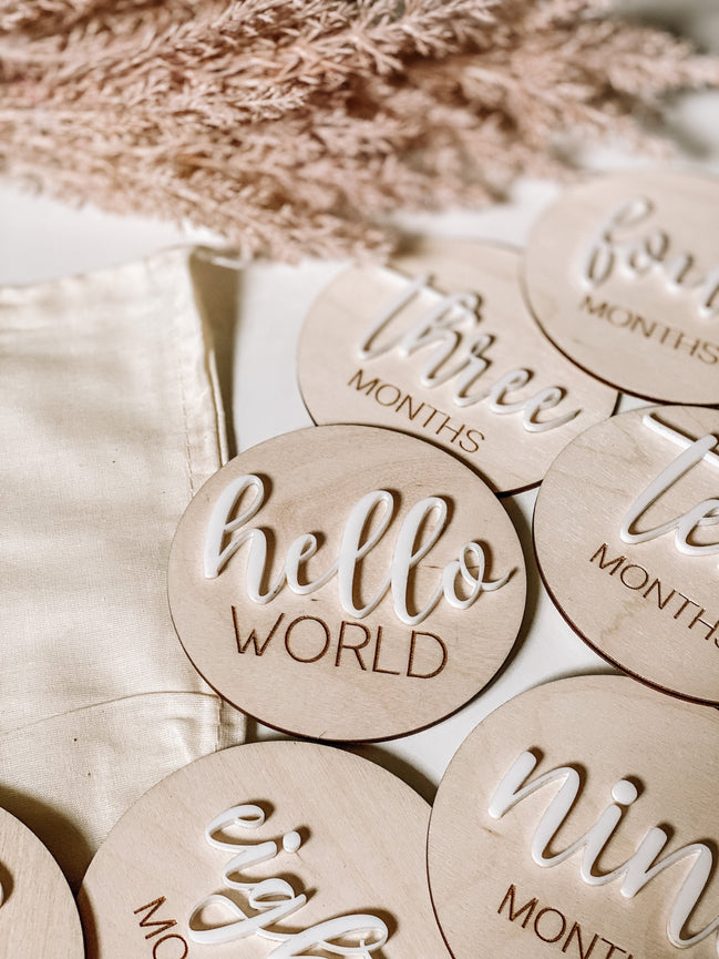 Modern Milestone Cards | Modern Design | Modern Monthly Milestones | Milestone Photos | Newborn Photos | Baby Photo Props | Modern Nursery