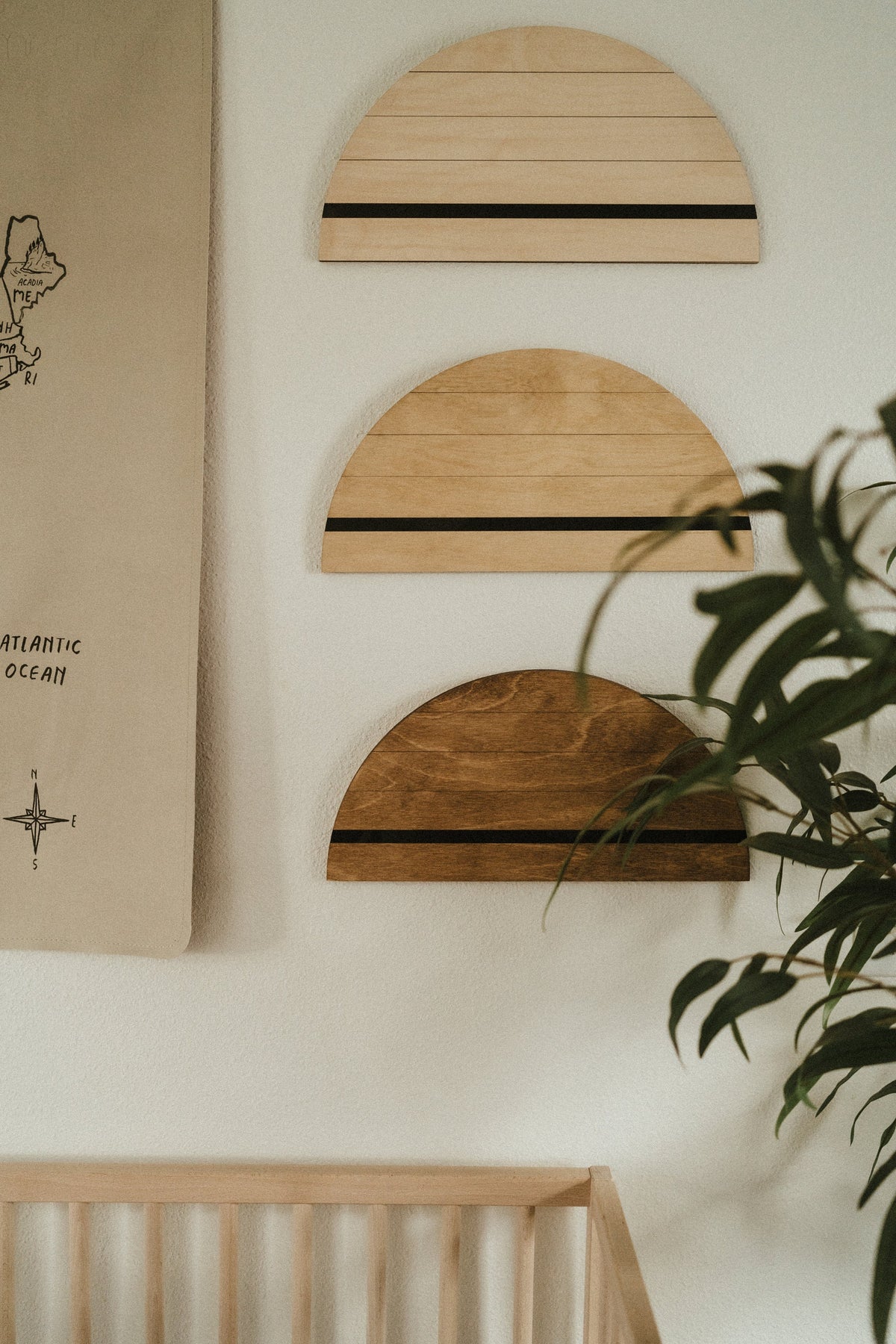 Wood Boho Decor | Boho Signs | Nursery Decor | Boho Wall Decor | Mosaic Wood Sign | Statement Signs | Half Circle | Boys Decor | Girls Decor