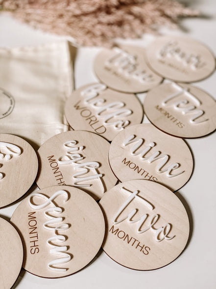 Modern Milestone Cards | Modern Design | Modern Monthly Milestones | Milestone Photos | Newborn Photos | Baby Photo Props | Modern Nursery