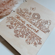 Artwork Storage Book | Kids Artwork Display | Artwork Display | Wooden Book | Kids Art | Display | Custom Book | Storage | Organization |