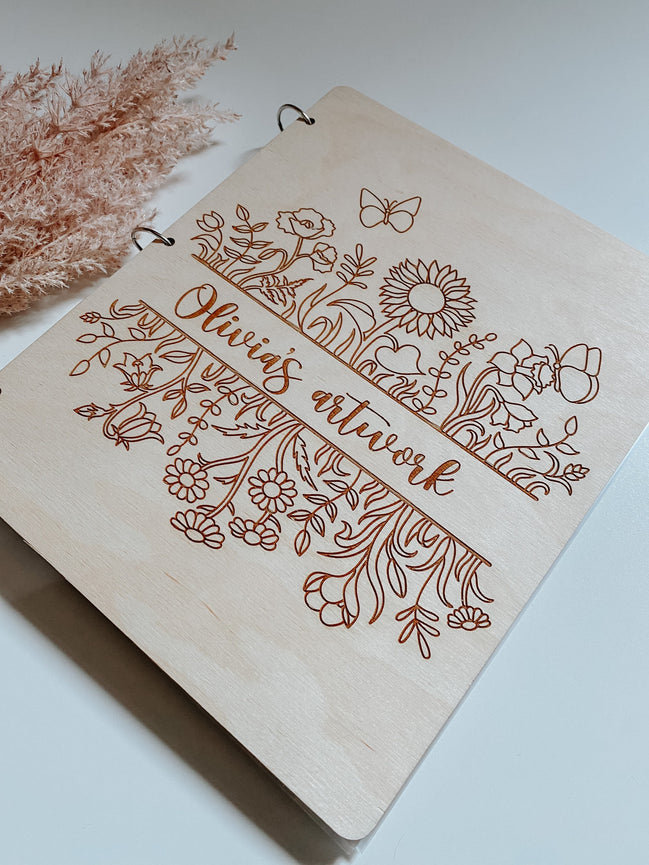 Artwork Storage Book | Kids Artwork Display | Artwork Display | Wooden Book | Kids Art | Display | Custom Book | Storage | Organization |