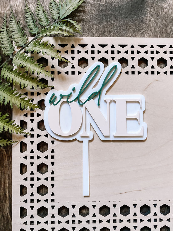 Wild one Cake Topper | Wooden Cake Topper | Wild One Birthday | Birthday Decor | First Birthday | Birthday Party | Baby Shower