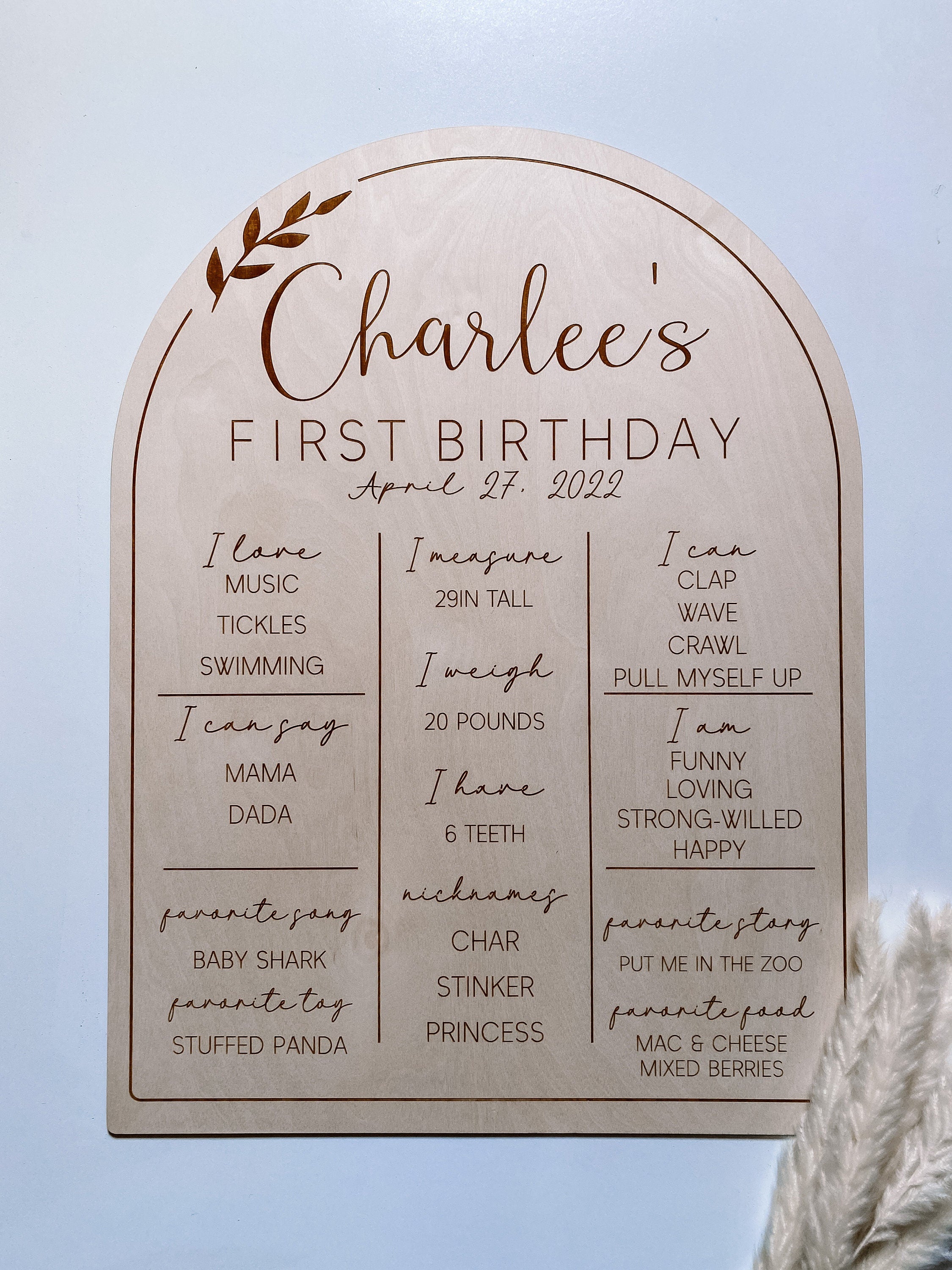 First birthday decor | Birth stats sign | Milestone sign | birthday decor | Boho birthday | Retro birthday | 1st birthday | Boho| Milestone