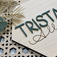 Mini Birth Announcement | Birth Announcement | 3D Name Sign | Mini Name Sign | Engraved Name Sign | Nursery Decor | Pregnancy Announcement