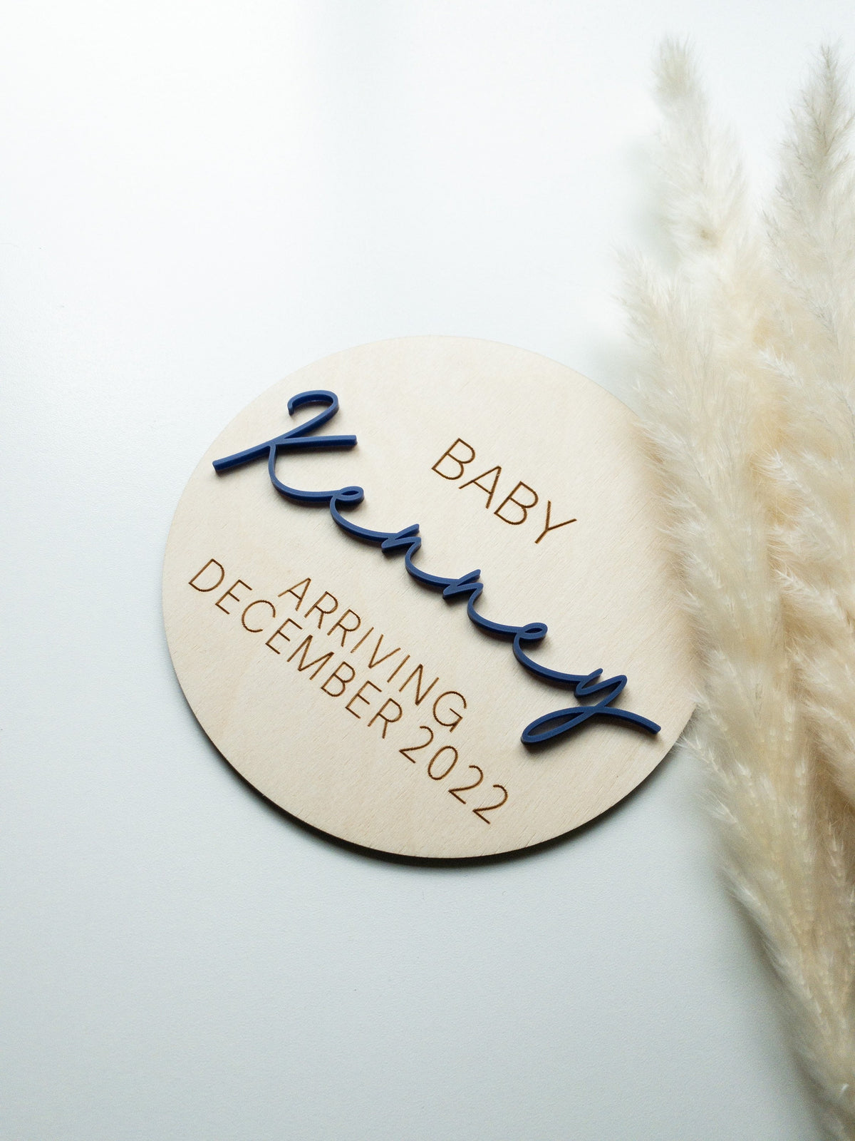 Custom Pregnancy Announcement Plaque | Wood and Acrylic Pregnancy Plaque | Pregnancy Announcement Prop | Baby Announcement
