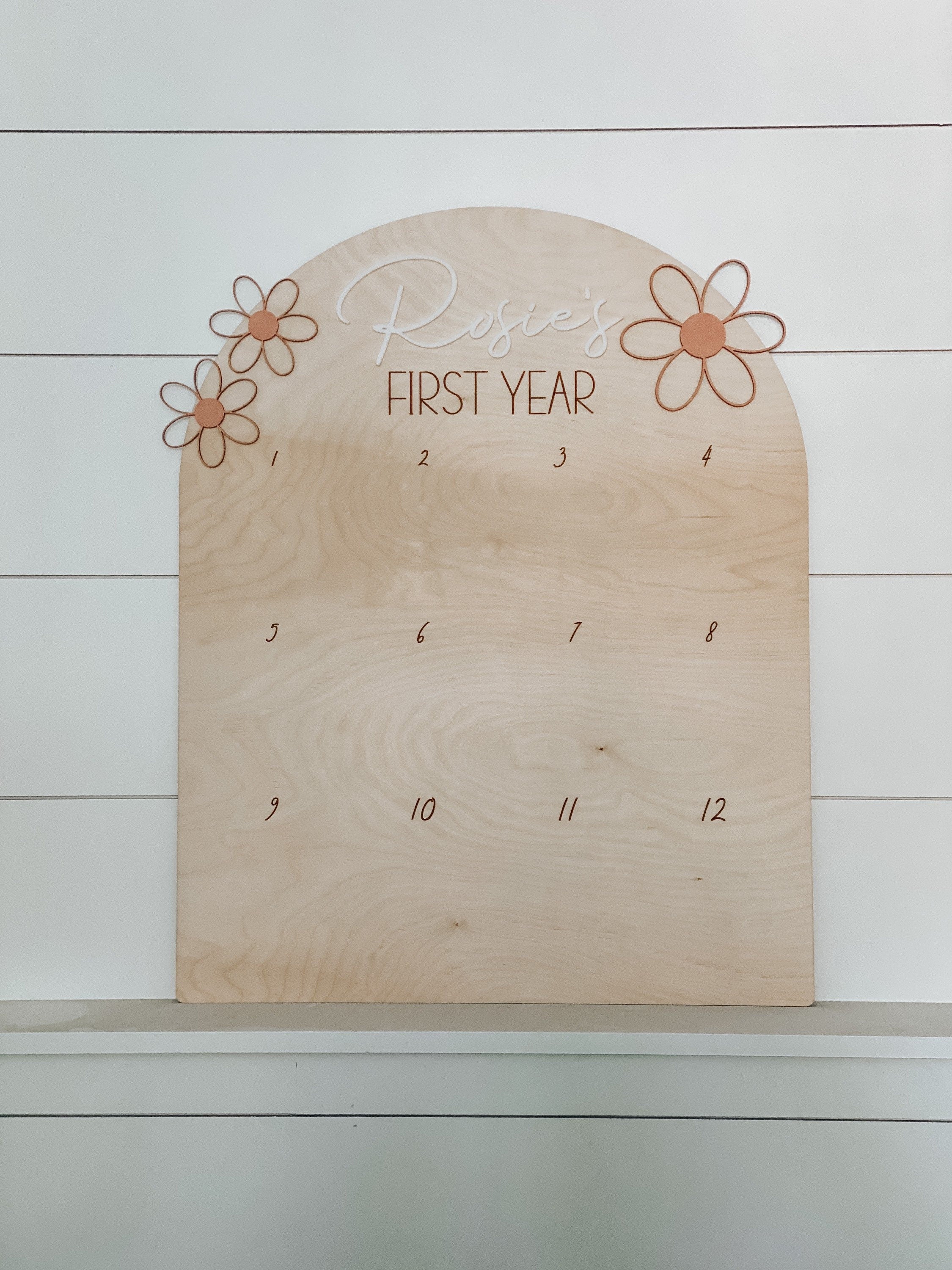 First Birthday Decor | First Birthday Photo Display | Baby Monthly Photos | Photo Prop | Birthday Decor | First Birthday | Boho Birthday |