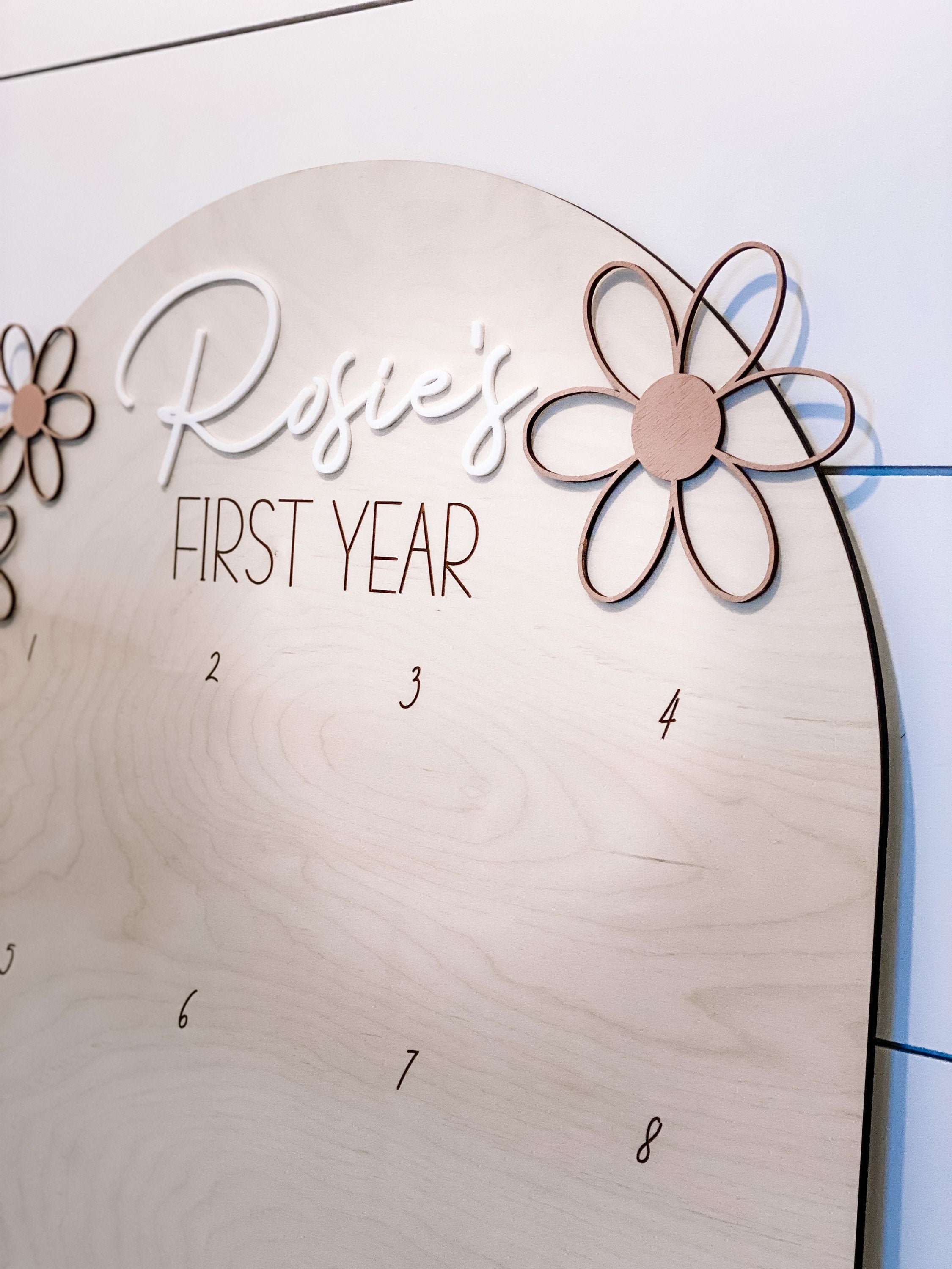First Birthday Decor | First Birthday Photo Display | Baby Monthly Photos | Photo Prop | Birthday Decor | First Birthday | Boho Birthday |