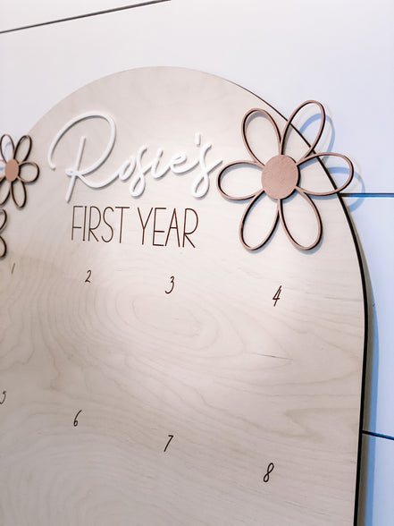 First Birthday Decor | First Birthday Photo Display | Baby Monthly Photos | Photo Prop | Birthday Decor | First Birthday | Boho Birthday |