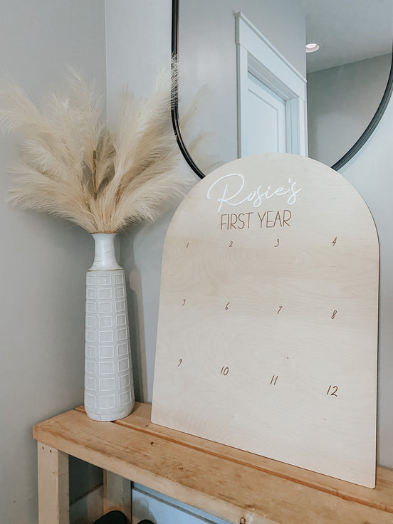 First Birthday Decor | First Birthday Photo Display | Baby Monthly Photos | Photo Prop | Birthday Decor | First Birthday | Boho Birthday |