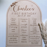 First birthday decor | Birth stats sign | Milestone sign | birthday decor | Boho birthday | Retro birthday | 1st birthday | Boho| Milestone