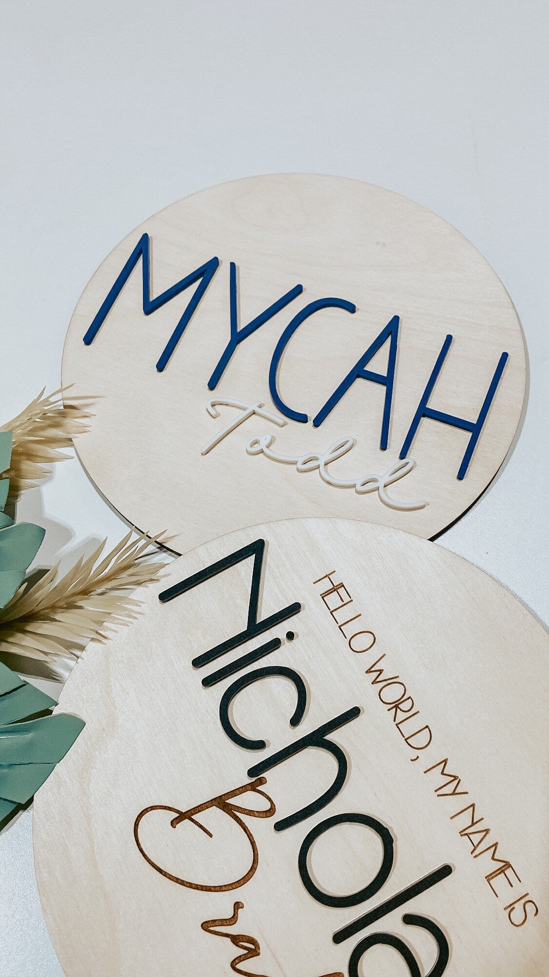 Mini Birth Announcement | Birth Announcement | 3D Name Sign | Mini Name Sign | Engraved Name Sign | Nursery Decor | Pregnancy Announcement