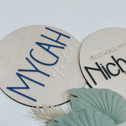 Mini Birth Announcement | Birth Announcement | 3D Name Sign | Mini Name Sign | Engraved Name Sign | Nursery Decor | Pregnancy Announcement