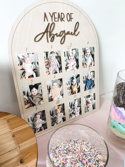 First Birthday Decor | First Birthday Photo Display | Baby Monthly Photos | Photo Prop | Birthday Decor | First Birthday | Boho Birthday |