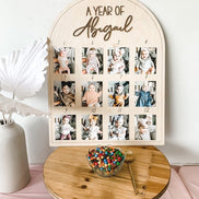 First Birthday Decor | First Birthday Photo Display | Baby Monthly Photos | Photo Prop | Birthday Decor | First Birthday | Boho Birthday |
