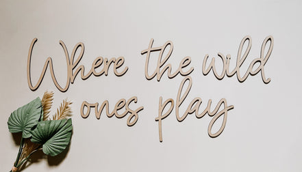Where the wild ones play | Playroom Decor | Nursery Decor | Word Signs | Kids Decor | Wild Things Play | Wild Things Sign | Boys Room | Wild