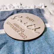 Custom Pregnancy Announcement Plaque | Wood and Acrylic Pregnancy Plaque | Pregnancy Announcement Prop | Baby Announcement