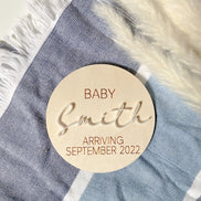 Custom Pregnancy Announcement Plaque | Wood and Acrylic Pregnancy Plaque | Pregnancy Announcement Prop | Baby Announcement