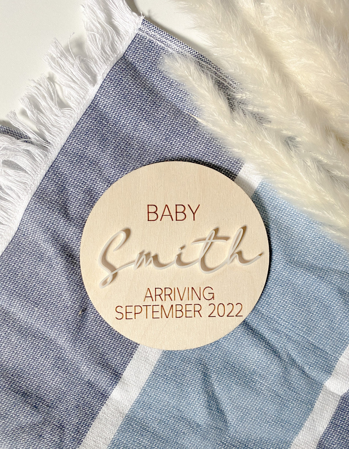 Custom Pregnancy Announcement Plaque | Wood and Acrylic Pregnancy Plaque | Pregnancy Announcement Prop | Baby Announcement