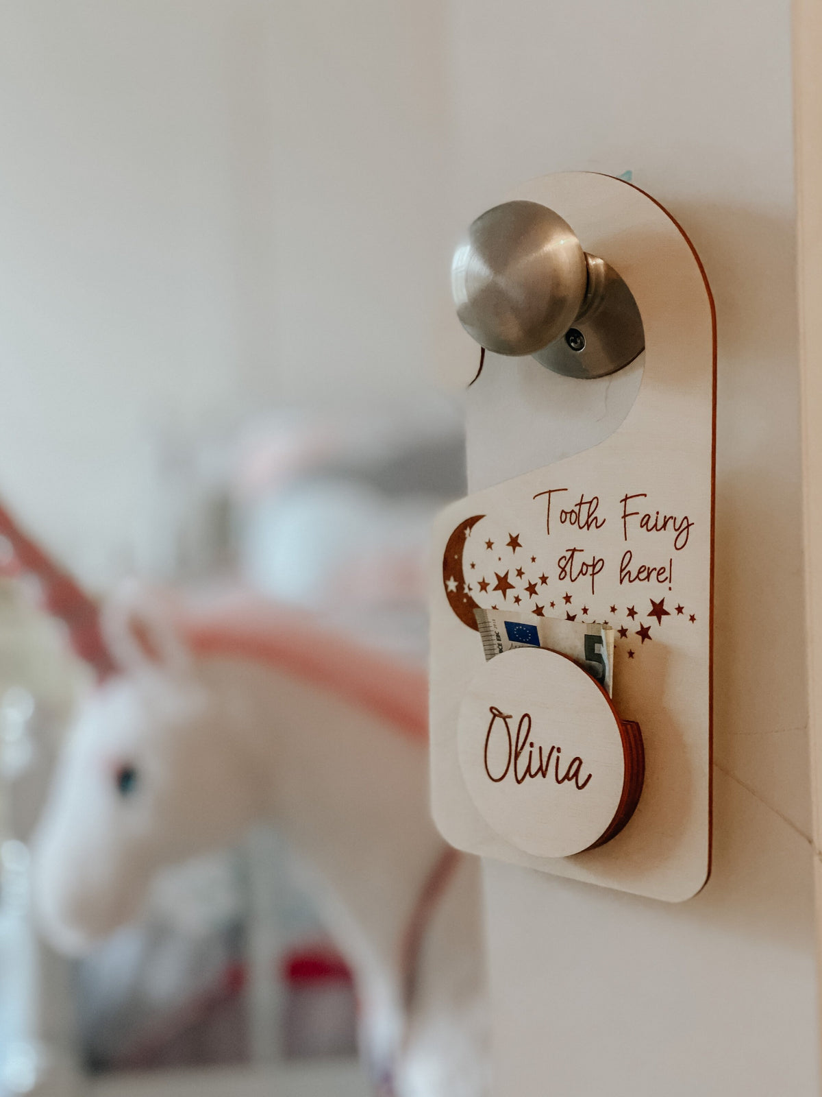 Tooth Fairy Door Hanger | Tooth Fairy Door Hanger With Money Holder | Personalized Tooth Fairy box | Tooth Fairy pouch | tooth fairy