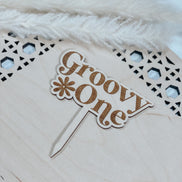 Retro Cake Topper | Cake Topper | Wood Cake Topper | groovy Cake Topper | one Cake Topper | Birthday Cake Topper | Boho Cake Topper | Party