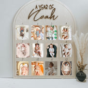 First Birthday Decor | First Birthday Photo Display | Baby Monthly Photos | Photo Prop | Birthday Decor | First Birthday | Boho Birthday |