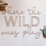 Where the wild ones play | Playroom Decor | Nursery Decor | Word Signs | Kids Decor | Wild Things Play | Wild Things Sign | Boys Room | Wild