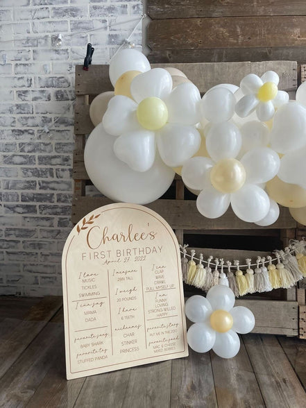 First birthday decor | Birth stats sign | Milestone sign | birthday decor | Boho birthday | Retro birthday | 1st birthday | Boho| Milestone