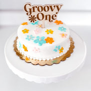Retro Cake Topper | Cake Topper | Wood Cake Topper | groovy Cake Topper | one Cake Topper | Birthday Cake Topper | Boho Cake Topper | Party