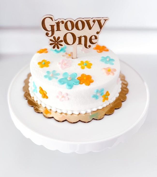 Retro Cake Topper | Cake Topper | Wood Cake Topper | groovy Cake Topper | one Cake Topper | Birthday Cake Topper | Boho Cake Topper | Party